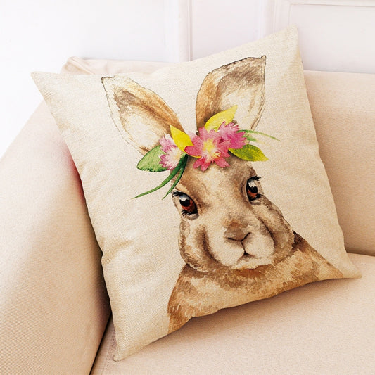 Easter Bunny Pattern Sofa Cushion Car Pillow, Size : 45 x 45cm